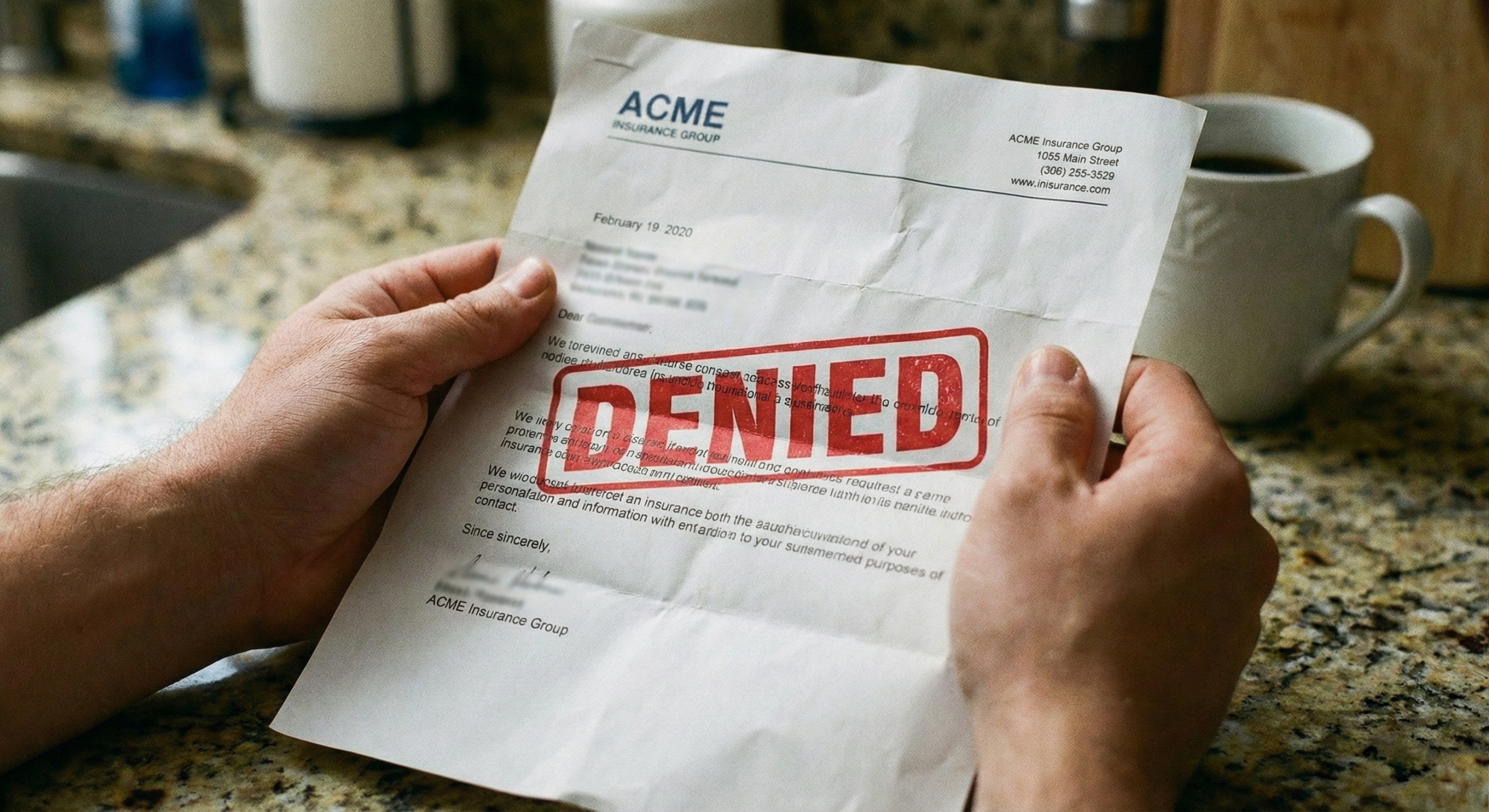 Denied Policy Holder - Denied Insurance - Denied Procedure